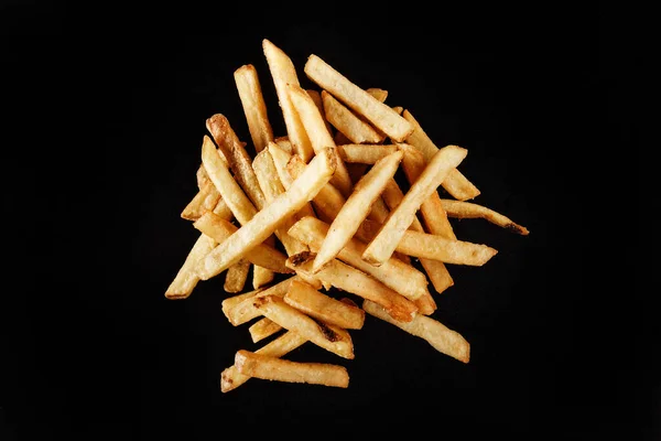 Nybakade Ekologiska Pommes Frites Med Salt Perfekt Koncept För Marknadsföring — Stockfoto