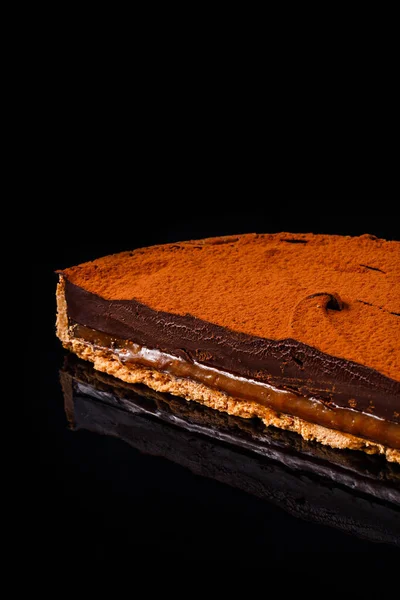 Tiramisu Stratifié Avec Biscuit Beurre Émietté Orignal Cacao Enrobé Chocolat — Photo