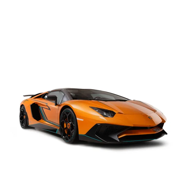 Dubai Eau Diciembre 2019 Lamborghini Aventador Roadster Kit Aire Novitec Imágenes de stock libres de derechos