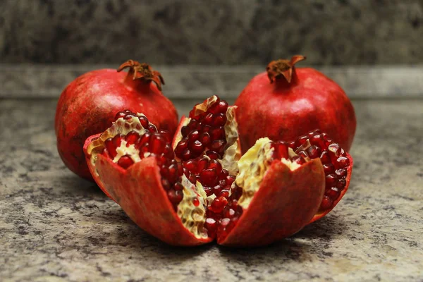 Composition Made Red Pomegranate — Stock Photo, Image