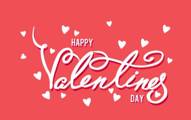 Kalp şekli vektör pembe konfeti sıçrama ile beyaz kalpli çerçeve içinde