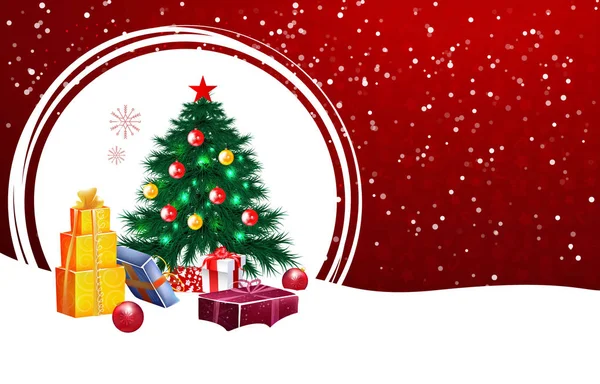 Frohe Weihnachten Schlauer Weihnachtsbaum Vektorillustration — Stockvektor