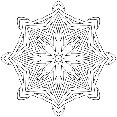 Etnik yuvarlak mandala çiçek deseninin rengi