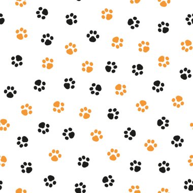 Beyaz arkaplanda pati deseni