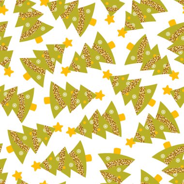 Sim efektli Noel ağacı kusursuz desenli