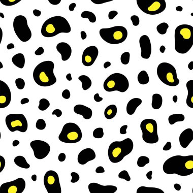 Soyut siyah ve sarı leke şekli