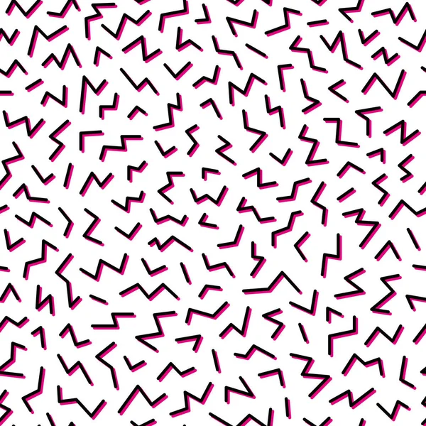 Abstrait noir et magenta zigzag ligne fond — Image vectorielle