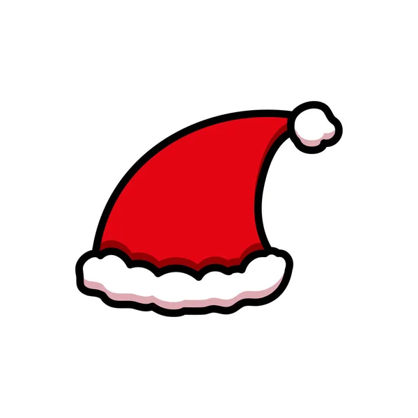 Natal Papai Noel chapéu ilustração — Vetor de Stock
