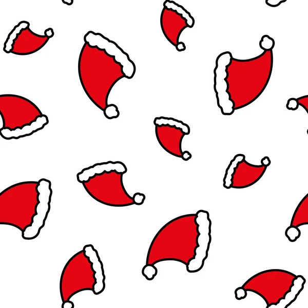 Jul jultomten hatt sömlös mönster — Stock vektor
