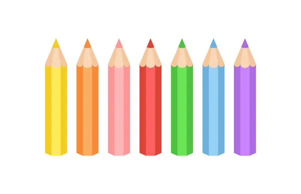 Set d'illustration crayon coloré — Image vectorielle