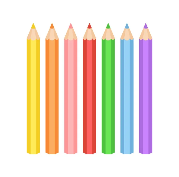 Conjunto de ilustrações a lápis coloridas Gráficos De Vetores