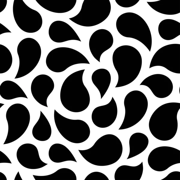Forma negra abstracta patrón sin costura — Archivo Imágenes Vectoriales