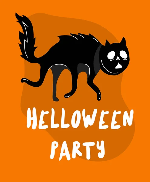 Colección de fondos de Halloween. Tarjeta de felicitación Helloween y cartel, signo de fiesta. Ilustración conceptual con signo y símbolo. dibujos animados de diseño plano — Vector de stock