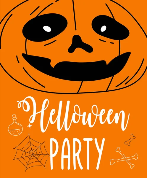Halloween backgrounds collection. Helloween greeting card and poster, party sign. Concept illustration with Sign and symbol. Flat design cartoon — Stock Vector