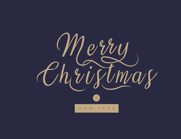 Veselé Vánoce a šťastný Nový rok set s nápisy typografie — Stockový vektor