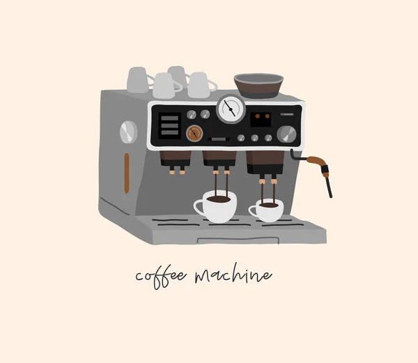 Coffee Machine Flat Design — Stock Vector
