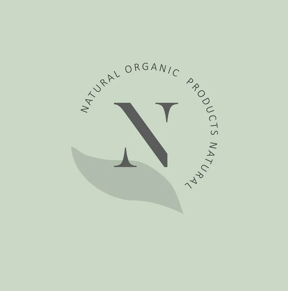 Plantilla de diseño de logotipo en estilo minimalista lineal de moda. Vector manos abstractas. Símbolo abstracto para productos orgánicos, cosméticos de belleza, joyas — Archivo Imágenes Vectoriales