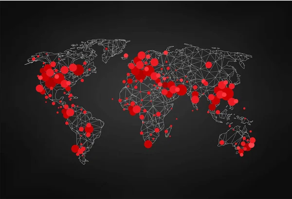 Coronavirus Concept Met Wereldkaart Bescherming Preventie Van Nieuwe Epidemie 2019 — Stockvector