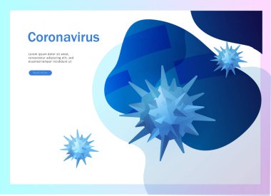 Coronavirus Kavramını durdur. Tehlikeli 2019-nCoV ikonu, Wuhan. Koronavirüsü önlemenin vektör çizimi. 2019-nCoV 'un korunması ve intikamı, bayrak ve iniş sayfası, vektör