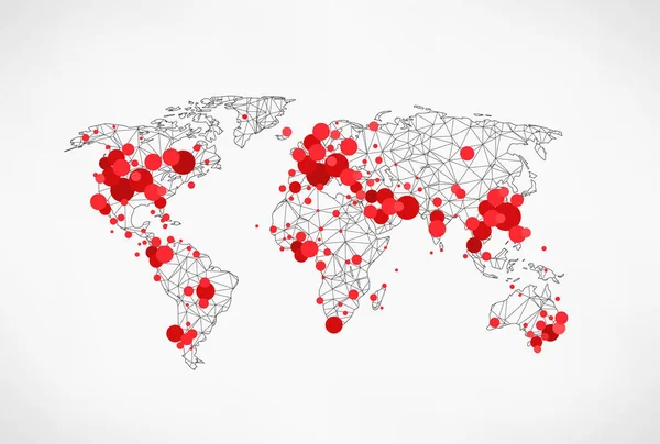 Concepto Coronavirus Con Mapa Del Mundo Protección Revención Nueva Epidemia — Vector de stock