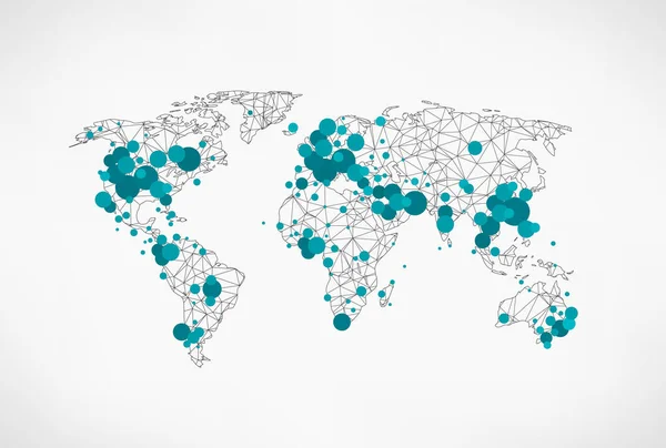 Coronavirus Concept Met Wereldkaart Bescherming Preventie Van Nieuwe Epidemie 2019 — Stockvector