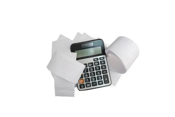 Bill for income and caculator — Stock Photo, Image