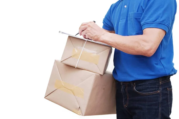 Delivery Boxes Deliveryman — Stock Photo, Image