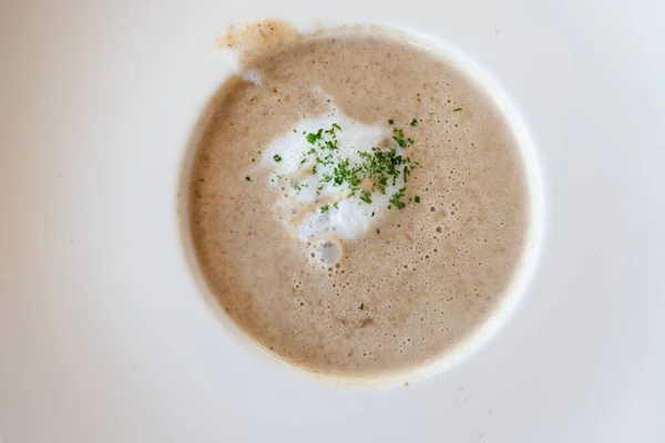 Миска грибного супу — стокове фото
