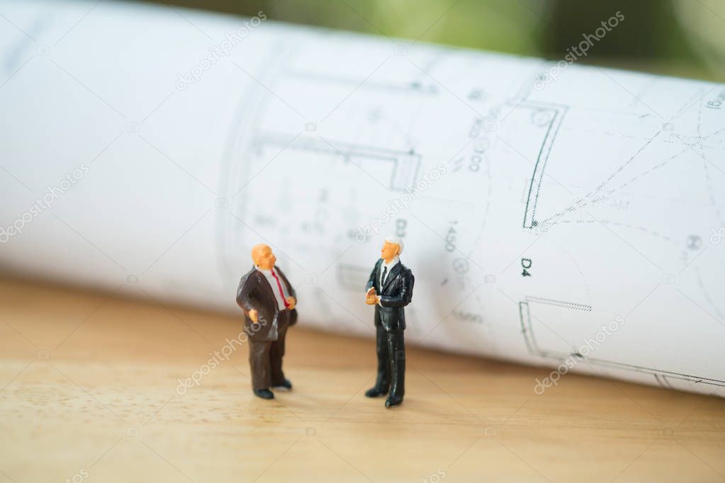 Businessman meeting for building home