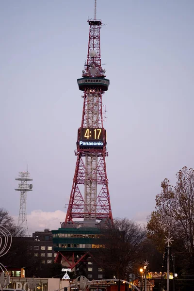 일본 삿포로, 2019 년 11 월 16 일: 사포 로 TV 타워의 모습 — 스톡 사진