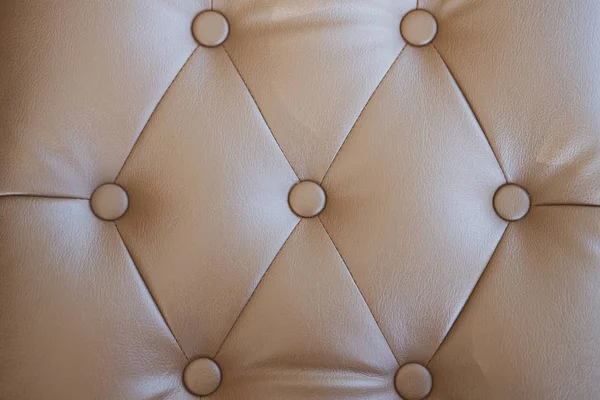 Couro marrom sofá textura fundo — Fotografia de Stock