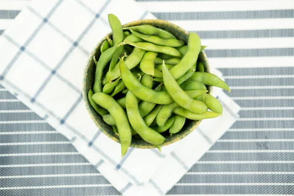 Green soy beans and soya beans Japanese food — Stock Photo, Image
