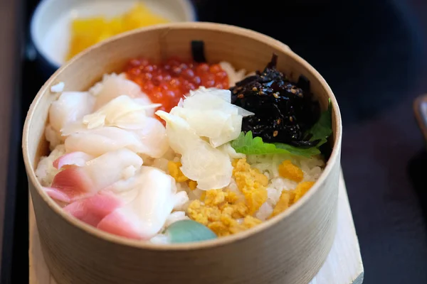 Kaisen Don (Sashimi fructe de mare Rice Bowl ) — Fotografie, imagine de stoc