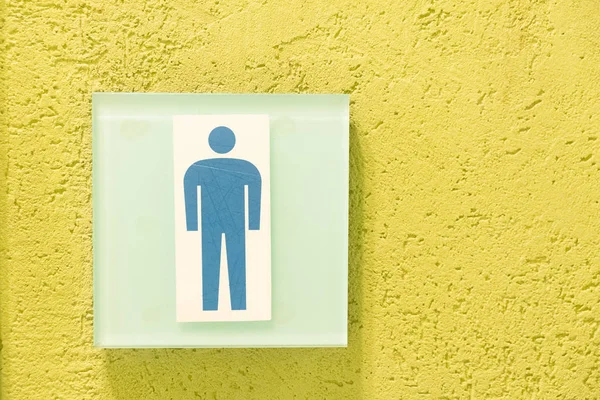 Πινακίδα τουαλέτα αρσενικό σύμβολο — Φωτογραφία Αρχείου