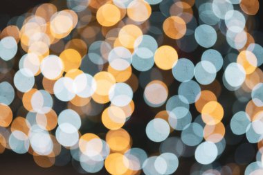 Mavi ve turuncu bokeh ışık arkaplanı