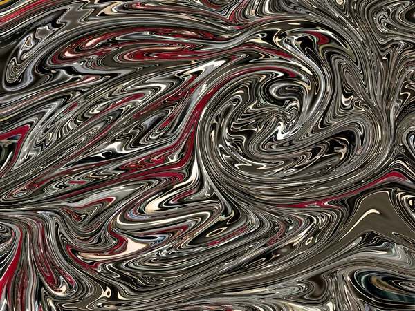 Black ,white and crimson wall abstract fluid art. — Stock Photo, Image