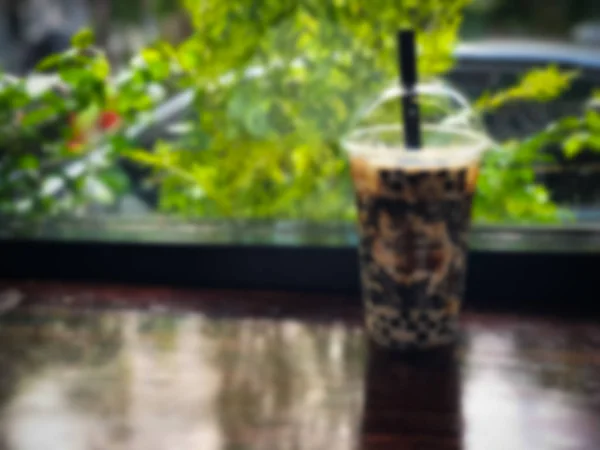 Blur background of milk bubble tea — Stok fotoğraf