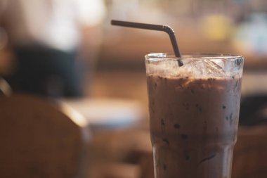 Ice coffee Mocha in a tall