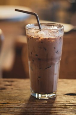 Ice coffee Mocha in a tall
