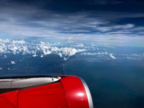 Vista aérea da cabina interna do avião . — Fotografia de Stock