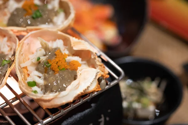 Mâncare japoneză, Kani Miso, grătar miso crabi pe sobă — Fotografie, imagine de stoc
