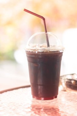 Buz uzun siyah kahve kapatmak