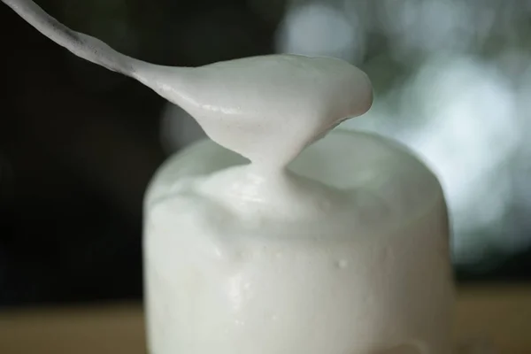 Preparación de espuma de leche hacer café —  Fotos de Stock