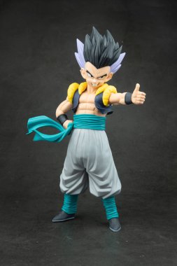 Bangkok, Tayland - 17 Şubat 2020: Japonya 'da Ejder Topu Z karikatürü koleksiyoncuları için oyuncak figürü