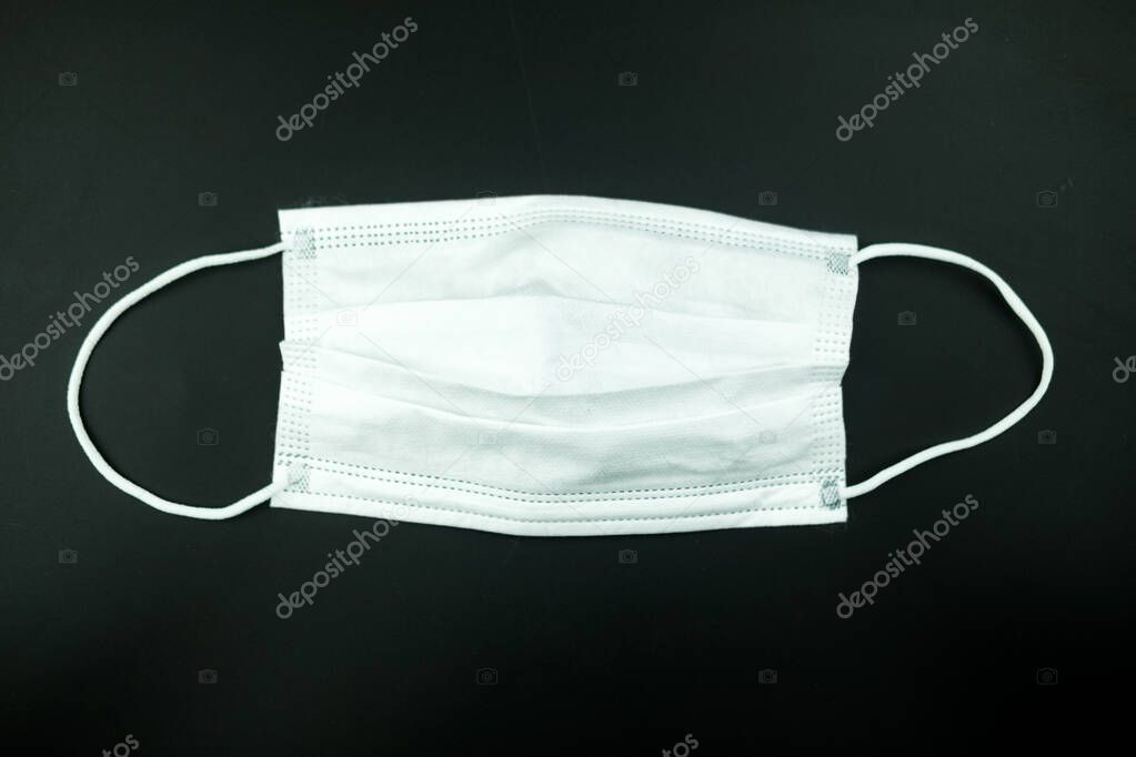 White mask protection for virus. Protection face mask. Healthcare and medical concept