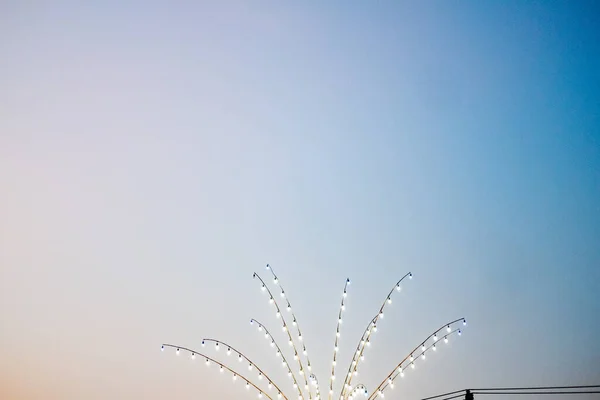 Outdoor lamps in the event. Outdoor lamps in the temple fair