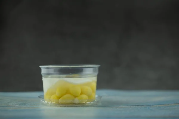 Kacang Ginkgo Manis Disajikan Dengan Kelapa Dalam Sirup Menu Hidangan — Stok Foto
