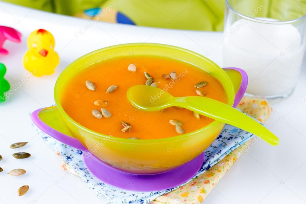 Pumpkin baby soup puree