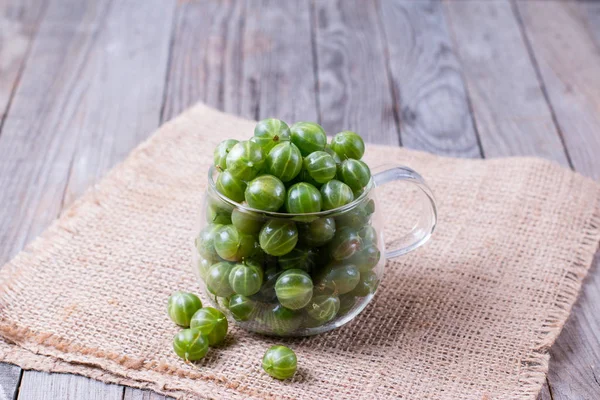 Gooseberry in a glass cup — Stock Photo, Image