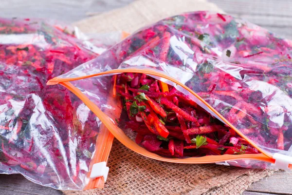 Harvested borsch in a bag — Stock Photo, Image